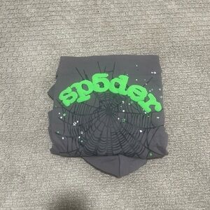 Brand new slate gray sp5der hoodie.